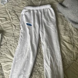 White PLT joggers